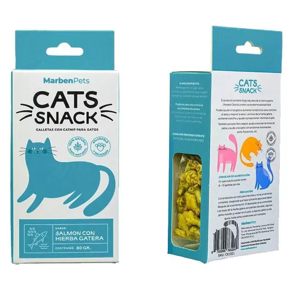 Cats Snack Galletas Con Hierba Gatera Sabor Salm N Con Hierba Gatera>Marben Pets Best