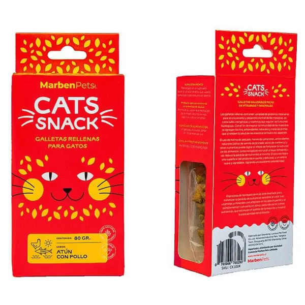 Cats Snack Galletas Rellenas Sabor At N Con Pollo>Marben Pets Store