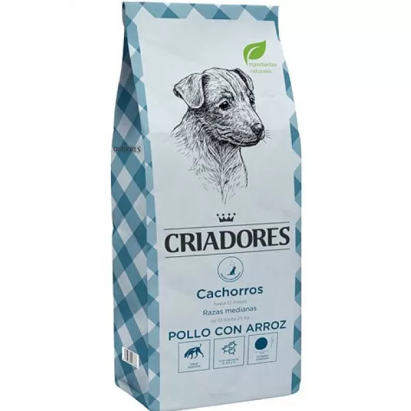 Cachorro Pollo Con Arroz Raza Mediana 3 Kg Alimento Para Perro>Criadores Store