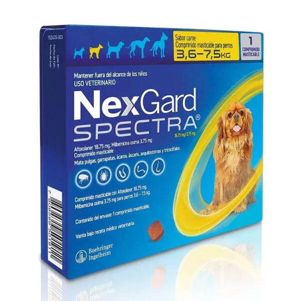 Desparasitante 1Comp Para Perros De 3,6 A 7,5 Kg>Nexgard Spectra Store