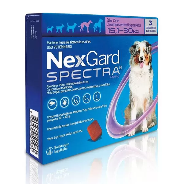 Desparasitante 3Comp Para Perros De 15,1 A 30 Kg>Nexgard Spectra Discount