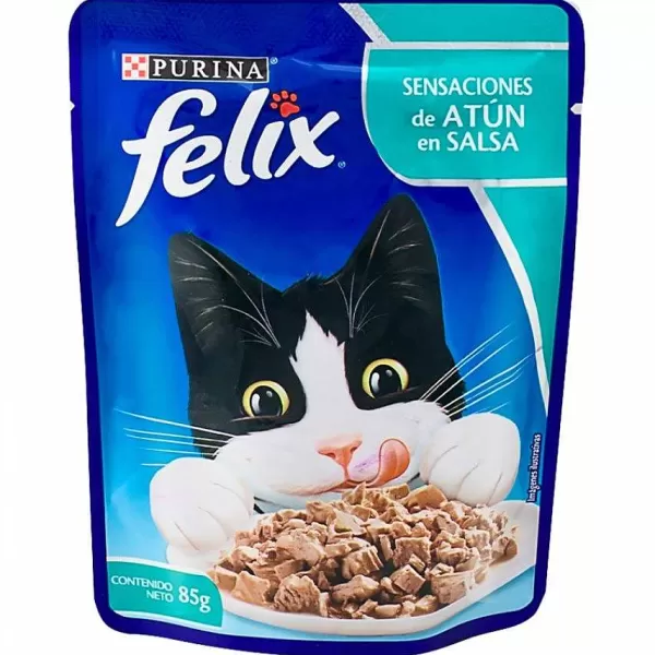Pouch Sensaciones De At N En Salsa Alimento H Medo Para Gatos>Felix Hot