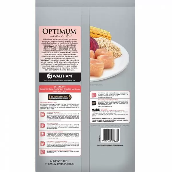 Cachorro Raza Mediana Y Grande Sabor Pollo Y Arroz Alimento Para Perros>Optimum Cheap