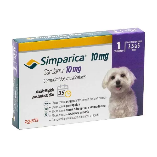 Antiparasitario Oral Masticable Para Perros De 2.5 A 5 Kg 1 Comprimido>Simparica Best